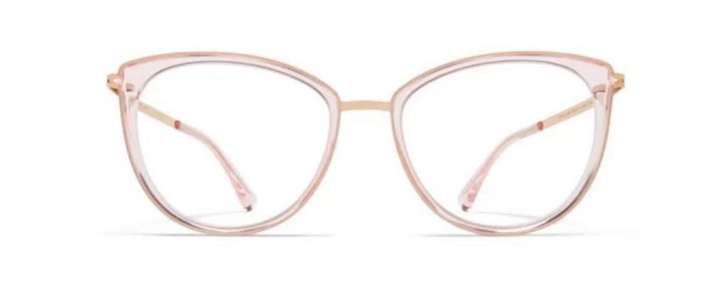 Mykita Brille - Modell Lite RX Gunda in Champagne Gold Rose Water - Ansicht Front