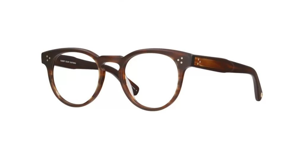 Garrett Leight Brille - Modell Boccaccio in Matte Brandy Tortoise - Ansicht seitlich