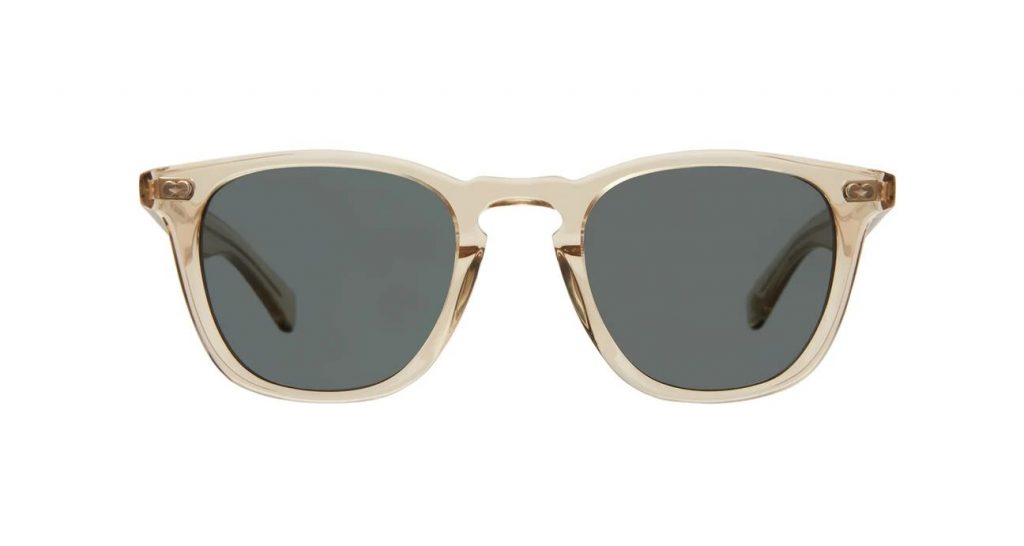 Garrett Leight Sonnenbrille - Modell Brooks in Champagne Blue Smoke - Ansicht Front