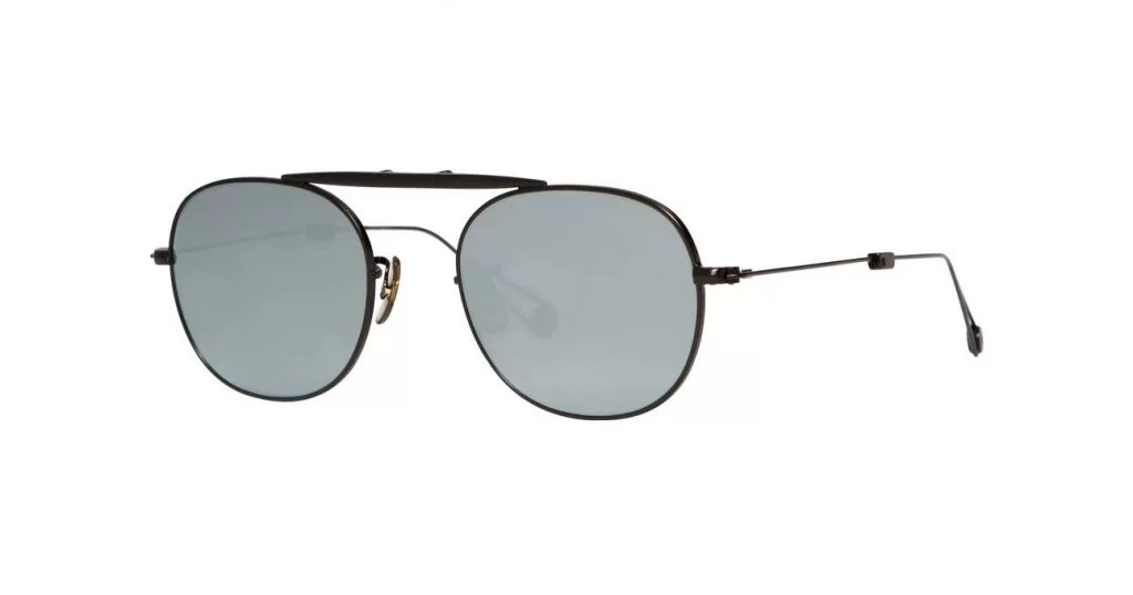 Garrett Leight Sonnenbrille - Modell Van Buren in Black - Ansicht seitlich