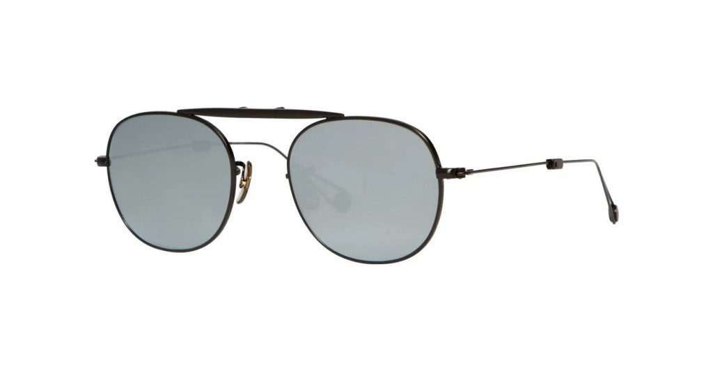 Garrett Leight Sonnenbrille - Modell Van Buren in Black - Ansicht seitlich