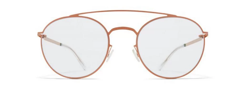 Mykita Brille - Modell Maison Margiela in Shiny Copper Gloomy Grey - Ansicht Front