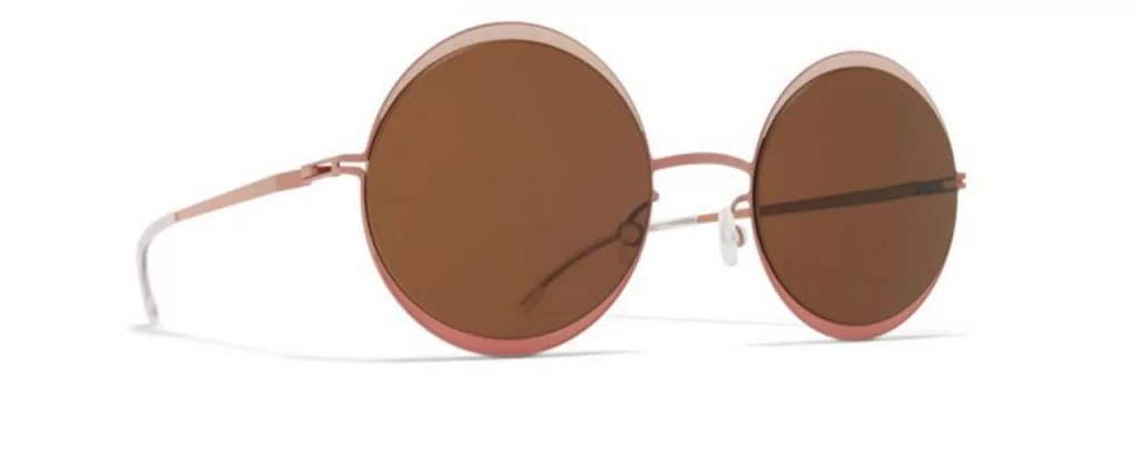 Mykita Sonnenbrille - Modell Decades Sun Iris in Purple Bronze Sand Pink - Ansicht seitlich