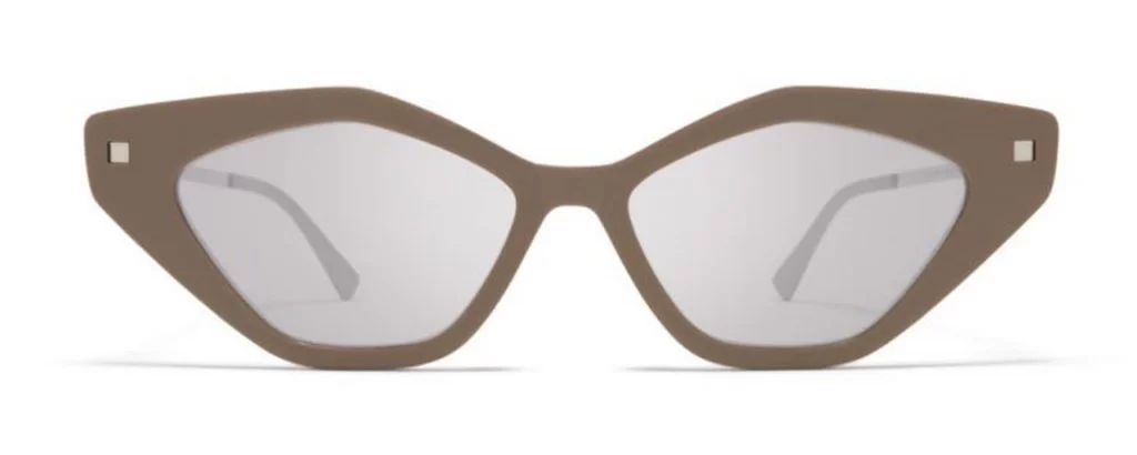 Mykita Sonnenbrille - Modell Light Sun Gapi in Brown Grey Shiny Silver - Ansicht Front