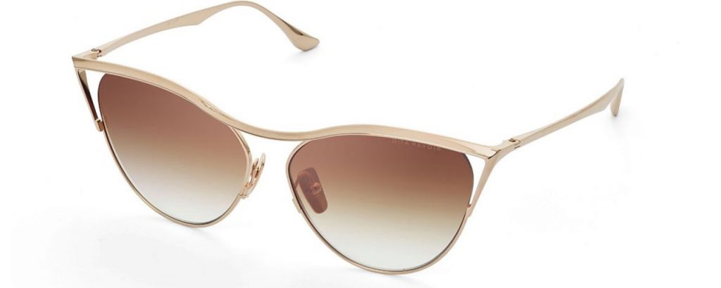 Dita Sonnenbrille - Modell Revoir in White Gold - Ansicht Seitlich