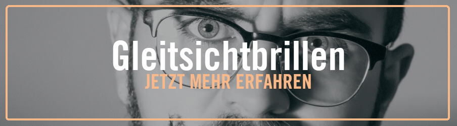 Gleitsichtbrille - Augen von Mann mit Brille